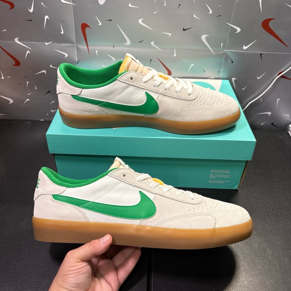 Size 13 - Nike SB Heritage Vulc Lucky Green Gum NWB CD5010 101